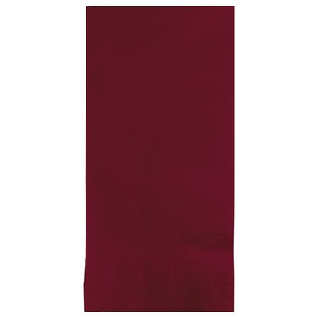 TOUCH OF COLOR 4" x 8" Burgundy Red Dinner Napkins 600 PK 673122B